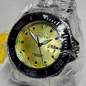 Invicta Pro Diver Men's Watch w/ Mother of Pearl Dial 48mm Yellow, Steel (49640)